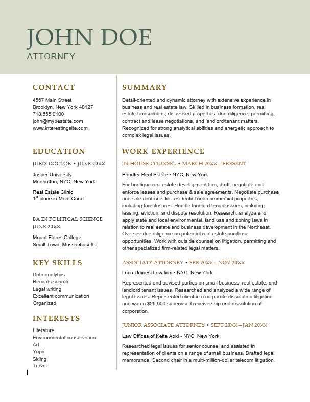 Free resume template word, professional resume format in word with skills and experience, from MyResumeStar.com
